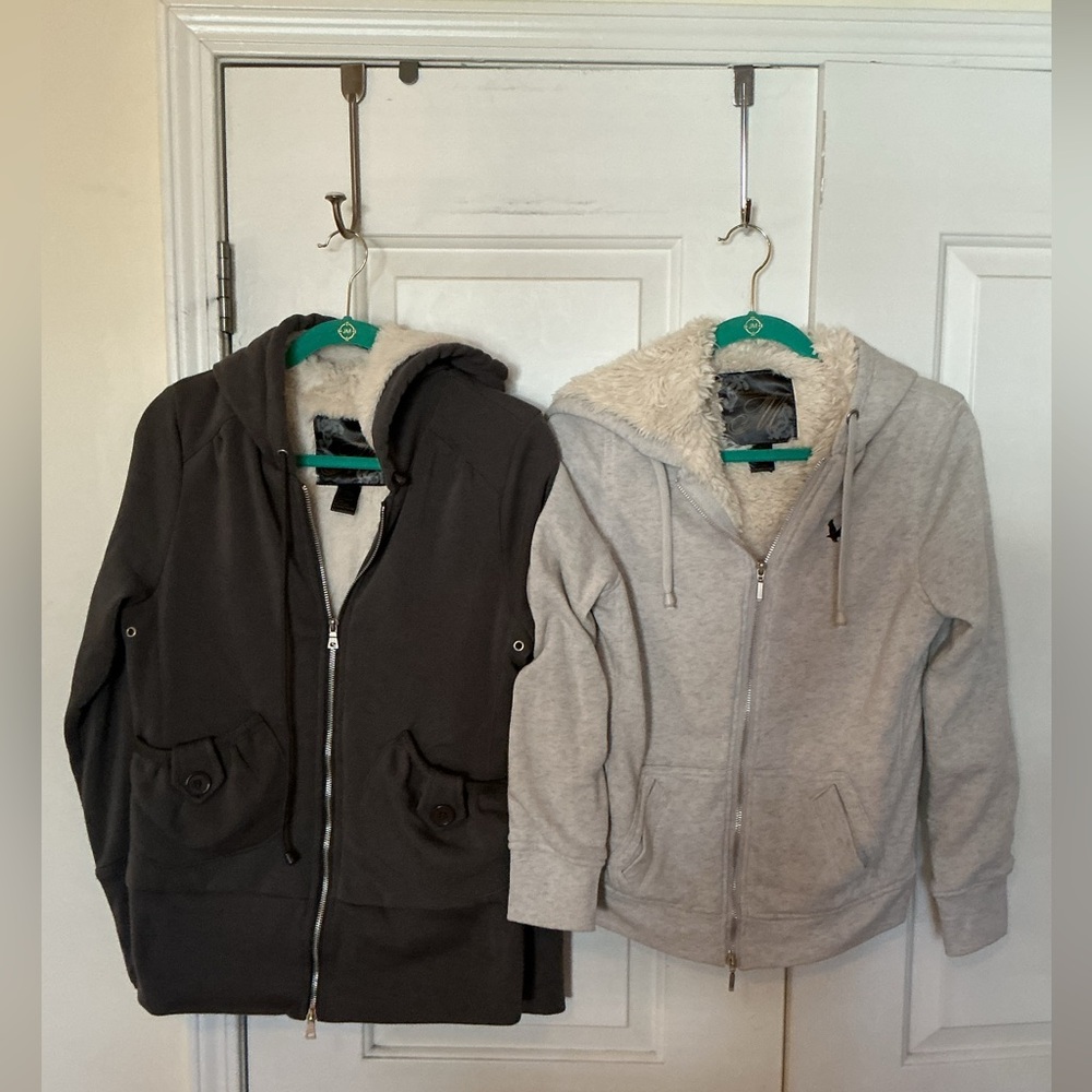 Mandee Black and Gray Hooded Sweatshirts
